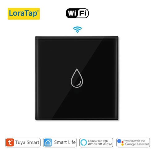 Interrupteur de chauffe-eau wifi avec minuterie et commande vocale,4400 W,bouton ON/OFF,fonctionne avec Alexa,Echo,Google et l'application Smart Life - Type Black Style 2
