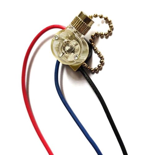 Interrupteur de commande  tirette pour clairage mural, 3 fils, interrupteur lectrique marche/arrt pour ventilateur de plafond universel avec cordons de traction