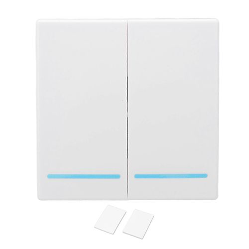 Interrupteur dclairage sans fil Interrupteur  tlcommande intelligent Interrupteur mural 433MHz pour le bureau  domicile 2 gang