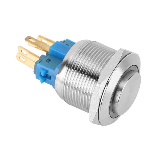 Interrupteur marche/arret a bouton-poussoir a LED A22-11D 12 V 3 A avec verrouillage automatique et symbole d'alimentation Angel Eye