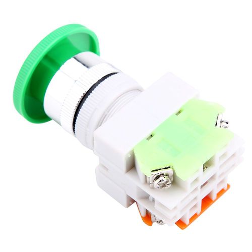 Interrupteur momentane a bouton-poussoir champignon vert a reinitialisation automatique, montage 22 mm LAY37-11M