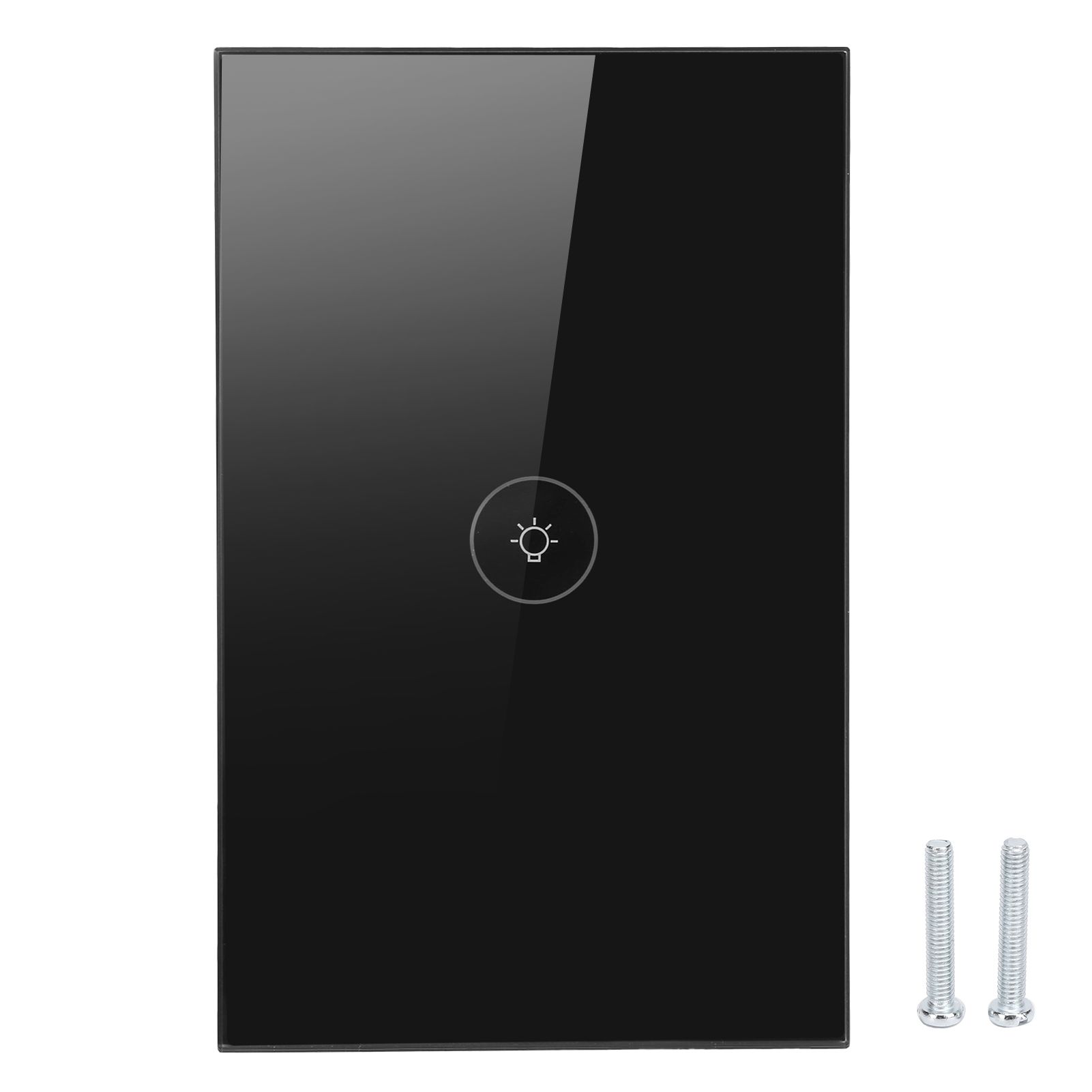 Interrupteur mural tactile intelligent 1 voie, Wi-Fi 10 A, multicontrole, pour usage domestique TUYA (US 110-240 V) (noir)
