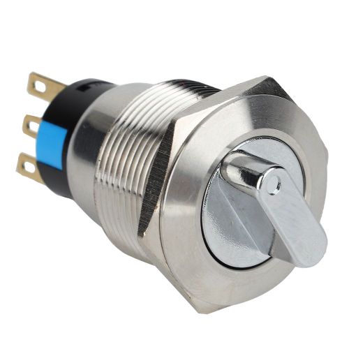 Interrupteur rotatif a bouton-poussoir en acier inoxydable de 22 mm, IP67, interrupteur selectif (90 cm, 2 niveaux)