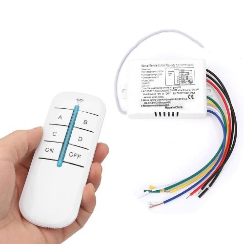 Interrupteur Telecommande Sans Fil 220v,Interrupteurs Digital,Interrupteur 4 Boutons Mural,Commutateur De Tlcommande,Pour clairage Lumires Ventilateur