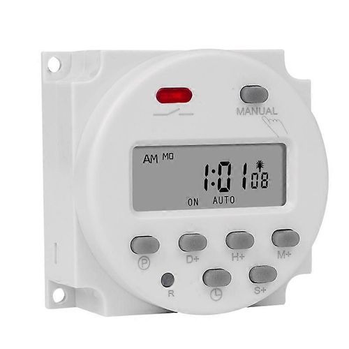 Intervalle De 1 Seconde 220v Interrupteur De Minuterie Numrique D'affichage  Cristaux Liquides Programmateur De Relais Temporis Programmable Hebdomadaire Cn101s