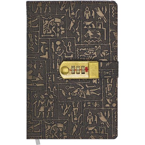 Intime Adulte Code, A5 Carnet De Notes Rtro En Cuir Avec Mot De Passe, 150 Images/300 Pages Pour Le Travail, Les Affaires, Les Enseignants, Les Voyages (22 X 15 X 2,5 Cm)