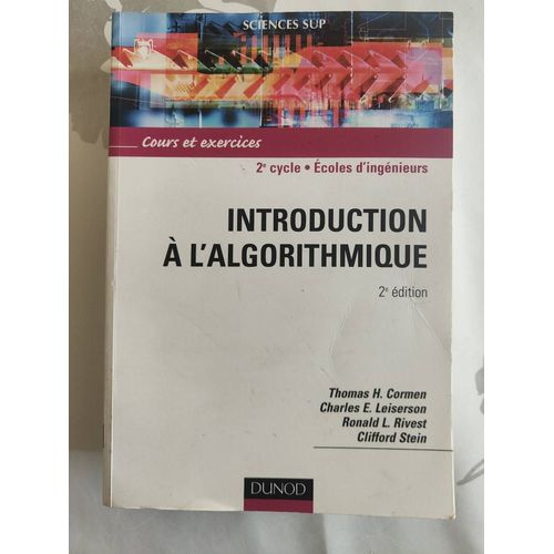 Introduction A L'algorithmique 2eme dition Cours Et Exercices   