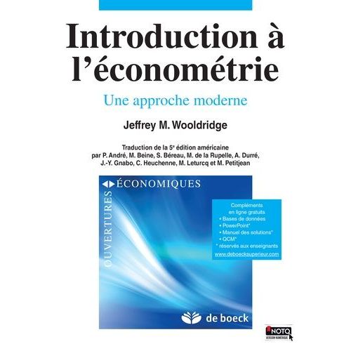 Introduction  L'conomtrie - Une Approche Moderne    Format Broch 