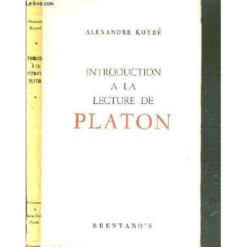 Introduction A La Lecture De Platon   de alexandre koyr  Format Broch 