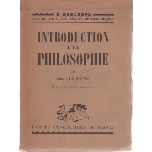 Introduction  La Philosophie   de ren le senne  Format Poche 