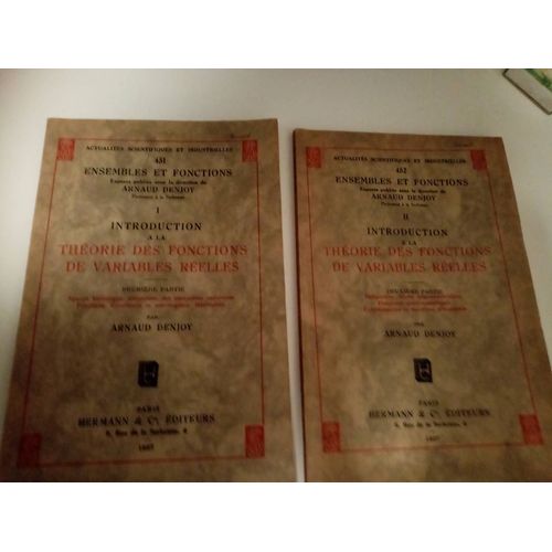 Introduction  La Thorie Des Fonctions De Variables Relles : Introduction  La Thorie Des Fonctions De Variables Relles   de arnaud denjoy  Format Broch 