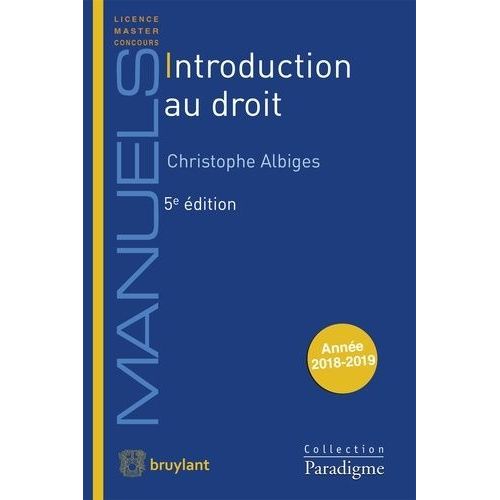 Introduction Au Droit    Format Grand Format 