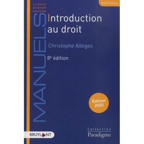 Introduction Au Droit    Format Grand Format 