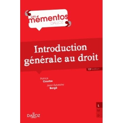 Introduction Gnrale Au Droit    Format Broch 