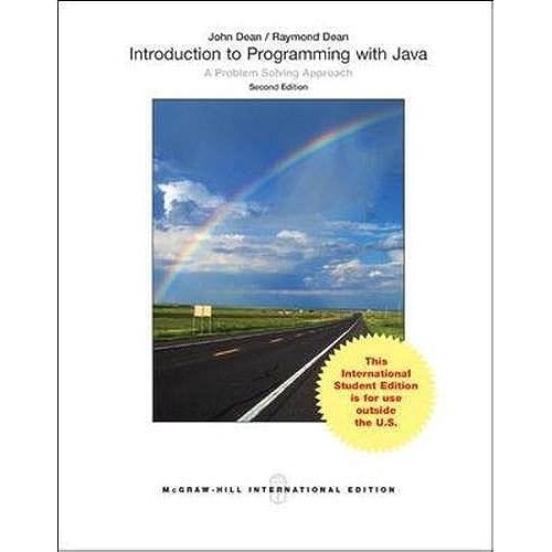 Introduction To Programming With Java: A Problem Solving Approach   de Ray Dean  Format Broch 