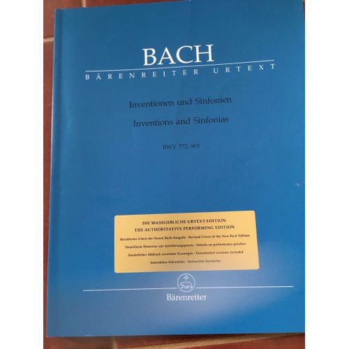 Inventions Et Sinfonias De Js Bach Partition Pour Clavier Ed Brenreiter