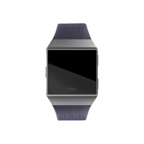 Fitbit Perforated Leather Band - Bracelet De Montre Pour Montre Intelligente - Petit - Bleu Nuit - Pour Fitbit Ionic