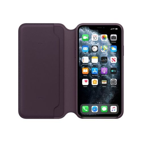 Apple Folio - tui  Rabat Pour Tlphone Portable - Cuir - Aubergine - Pour Iphone 11 Pro Max