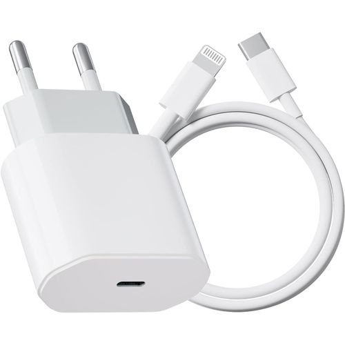 Iphone Charger, 20W Fast Charger Iphone And 2M Cable For Iphone 14/14 Plus/14 Pro/14 Pro Max/13/12/11/ X/8/7/ Pad, Usb C Fast Iphone Charger (White)