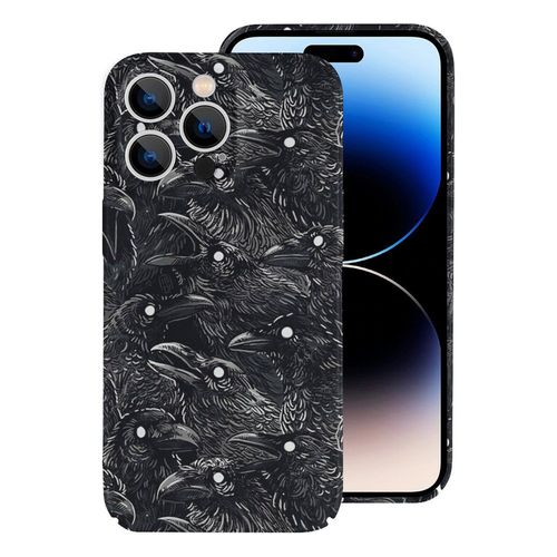 Iphone Samsung Coque Raven Pattern 2 Compatibilit Pour tui 18 17 16 15 14 13 12 Plus Pro Max Galaxy S25 S24 S23 S22 Ultra Note 20