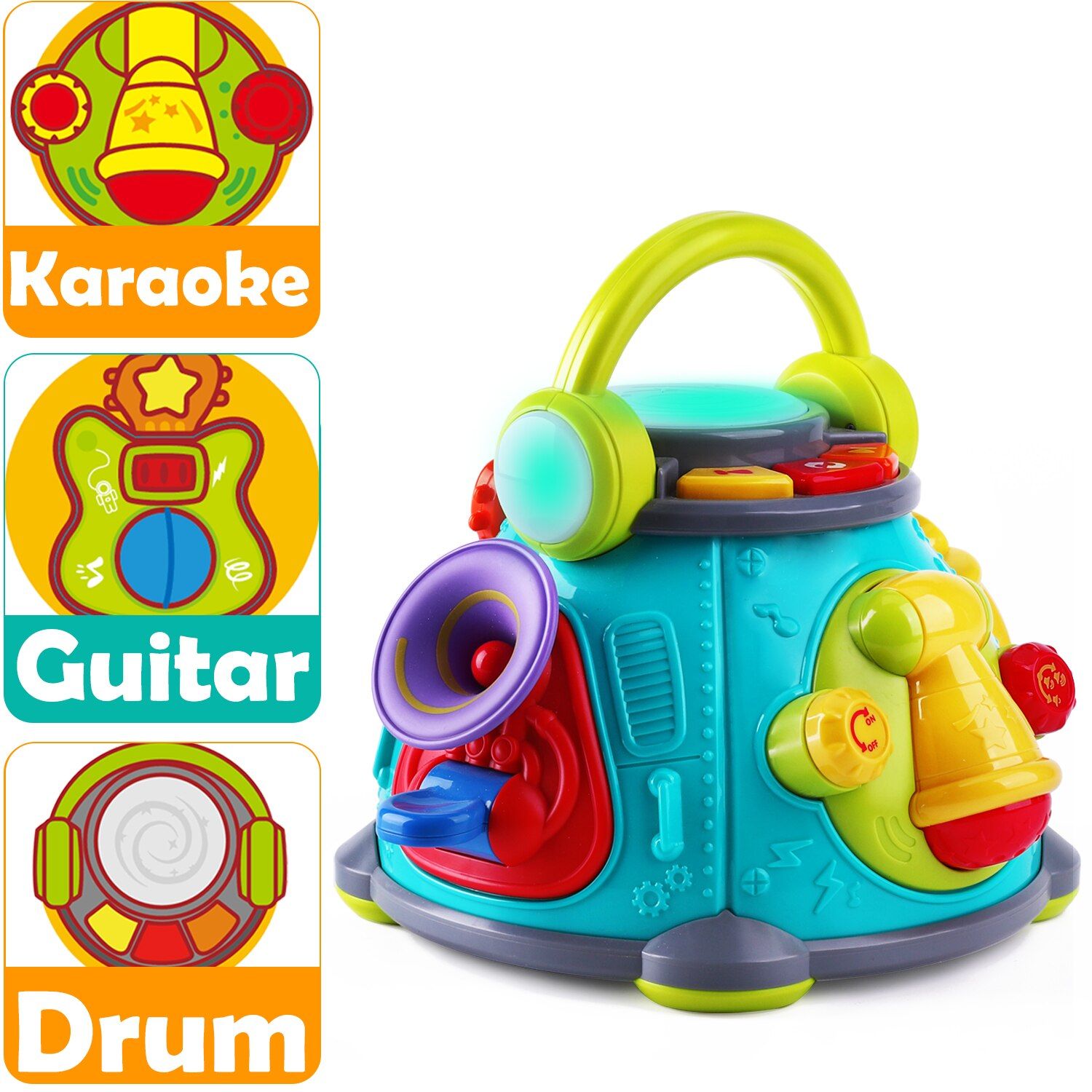 Iplay Centre De Jeu De Cube D Activite De Musique De Bebe D Ilwin Jouets Sensoriels De Chant De Karaoke D Enfants Lumieres Sons Cadeau Pour 12 18 Mois 1 2 3 Rakuten