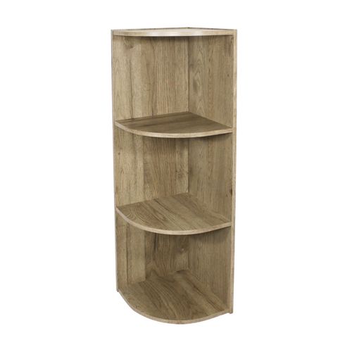 Iris Ohyama,tagre D'angle / Meuble De Rangement Modulable, 3 Compartiments - Basic Storage Shelf Cx-3c - Bois, Brun Cendr, L29 X P29 X H87.9 Cm