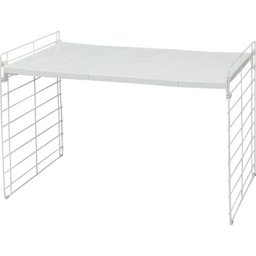 Iris Ohyama, Etagre Modulable Et Extensible 42-70 Cm Pour Placard De Cuisine Sous vier - Telescopic Rack Usd-1v - Acier & Polypropylne, L 42/70 X L 39,5 X H 39,5 Cm