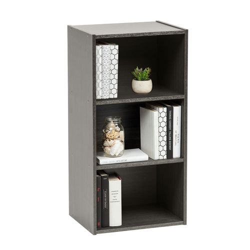 Iris Ohyama, Meuble De Rangement Avec Tiroirs, Style Industriel, Bureau, Salon, Chambre - Mdb-2d, L 36,6 X P 29 X H 49,4 Cm, Chne Gris