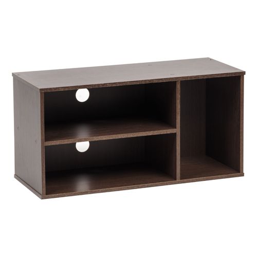 Iris Ohyama, Meuble Tv  3 Niches Ouvertes Pour cran 28 Pouces En Bois Mdf - Module Wood Shelf Mdb-3s - Chne Brun, L73.2 X P29 X H36.6 Cm