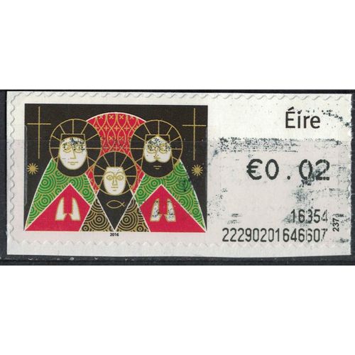 Irlande Vignette Oblitre Sur Fragment Scne Religieuse Su
