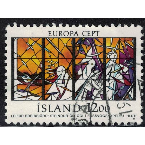 Islande 1987 Oblitr Used Vitraux Europa Cept Su