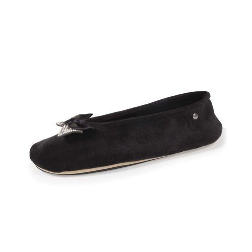 Isotoner Femme Ballerines Microvelours 97345 Noir - 41