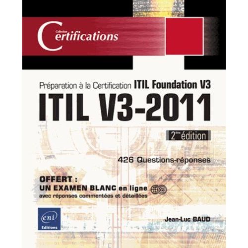 Itil V3-2011 - Prparation  La Certification Itil Foundation V3   de Baud Jean-Luc  Format Broch 