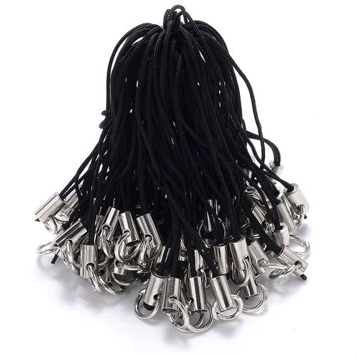 Iyoe Cordon En Polyester Mixte Avec Anneau De Saut,Cordon Pour La Fabrication De Porte-Cls,Pendentif Artisanal,Matriaux Faits  La Main,50 Pices,100 Pices