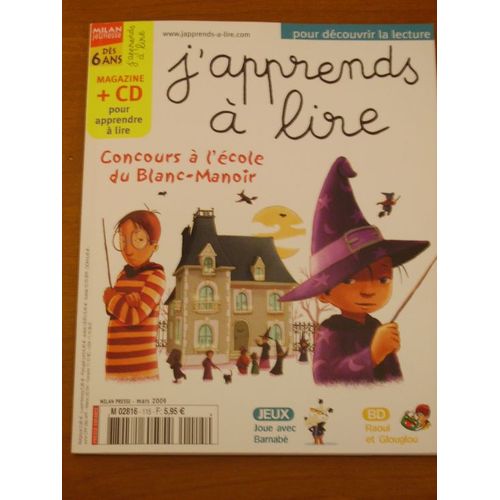 J'apprends  Lire  N 115 : Concours  L'cole Du Blanc-Manoir