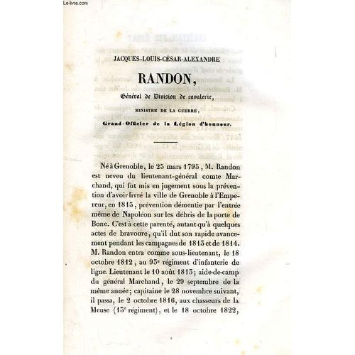 Jacques Louis Cesar Alexandre Randon, General De Division De