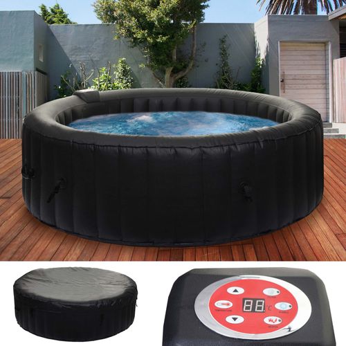 Spa gonflable HWCE32, pour 6 personnes, intérieur/extérieur, à chauffer, gonflable, ø 208cm