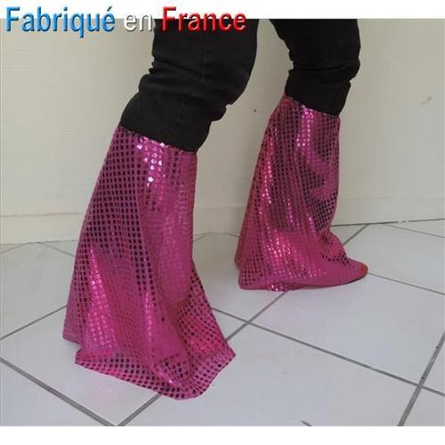 Jambire Pattes D'lphant Disco  Paillettes Fuschia (La Paire)