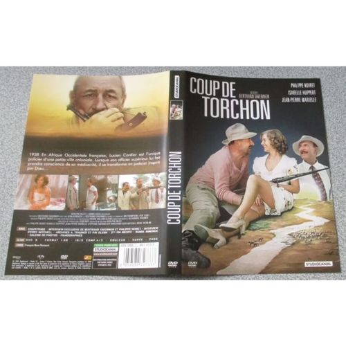 Jaquette Papier Originale Format Dvd Du Film Coup De Torchon - Film De Bertrand Tavernier Avec Philippe Noiret/Isabelle Huppert - Fond Fonc Avec Photos Couleur