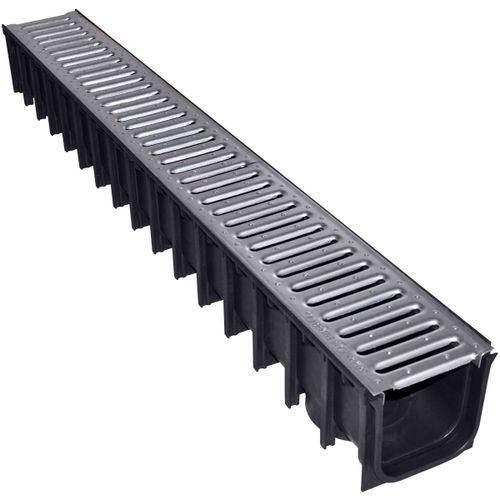 Caniveaux En Pp Jardibric Avec Grille Acier Galvanise