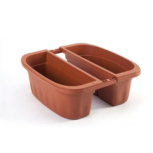 1 X Pp Terre Cuite Cm 50x19,8 H.Cm 18,5 Jardinire Double Klunia Bama
