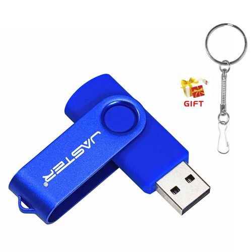 JASTER-Cl USB 2.0 avec gratuit,cl USB tanche,gravure laser,cl USB,cl USB,4 Go,8 Go,JOGift- Bleu-128MB