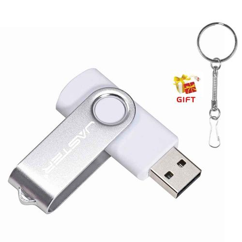 JASTER-Cl USB 2.0 avec gratuit,cl USB tanche,gravure laser,cl USB,cl USB,4 Go,8 Go,JOGift- WHITE-4GB-D