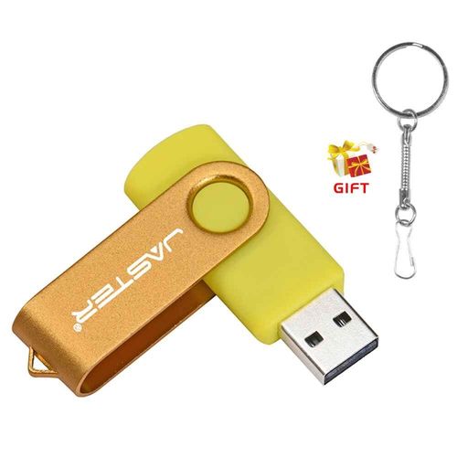 JASTER-Cl USB 2.0 avec gratuit,cl USB tanche,gravure laser,cl USB,cl USB,4 Go,8 Go,JOGift- YELLOW-32GB