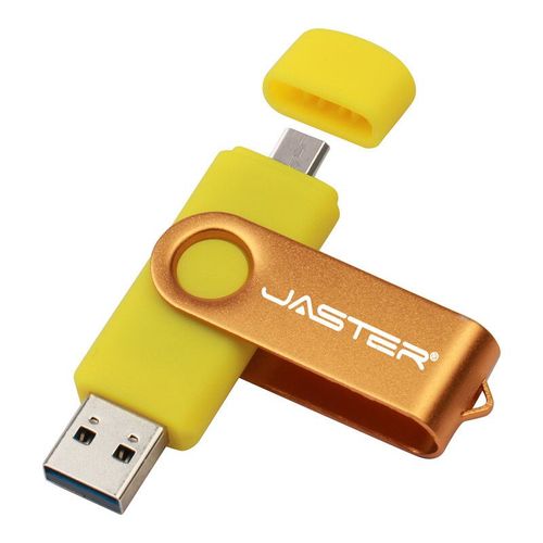 JASTER-Cl USB 2.0 OTG pour smartphone,tablette,PC,4 Go,8 Go,16 Go,32 Go,64 Go,interface micro procureur,capacit relle - Type YELLOW-8 GO