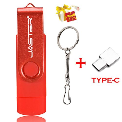 JASTER-Cl USB 2.0 rotative avec gratuit,cl USB OTG,cl USB noire,cadeau cratif,128 Go,64 Go,32 Go,16 Go,8 Go- Red-16GB-A5