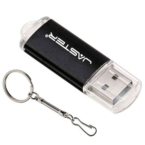 JASTER-Cls USB 2.0 en plastique pour ordinateur portable,cl USB professionnelle,porte-cls gratuit,cl USB noire- Black-8 GO-B