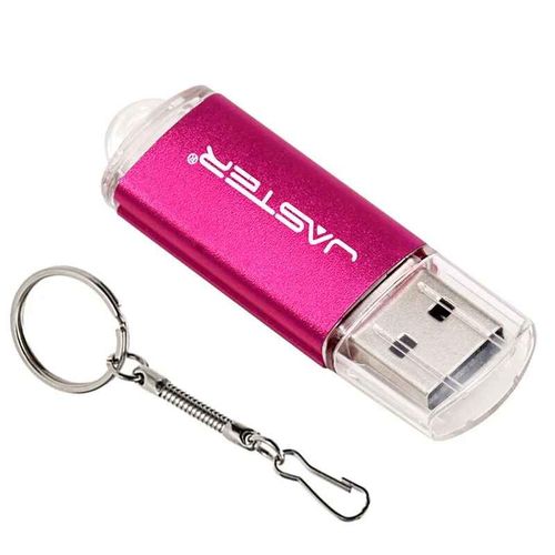 JASTER-Cls USB 2.0 en plastique pour ordinateur portable,cl USB professionnelle,porte-cls gratuit,cl USB noire- Pink-4 GO-A