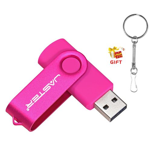 JASTER-Mini cl USB en mtal rotatif,cl USB,cl gratuite,cl USB,cl USB,cadeau cratif rouge,8 Go,16 Go,32 Go,64 - Rose-4 GO-F