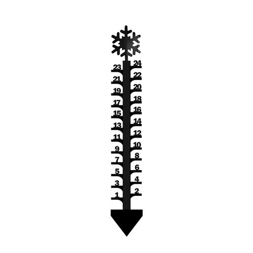 Jauge De Neige En Fer Forg - Jauge De Flocon De Neige Des Ftes De Nol, Pile De Taille De Jauge De Neige En Mtal Faite  La Main, Cadeau De Dcoration Extrieure De Pluviomtre De Nol (Flocon De N